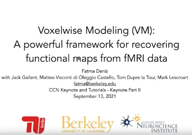Voxelwise Encoding Model CCN workshop